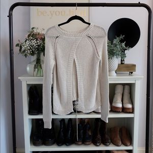Open back sweater